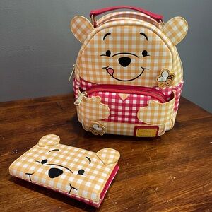 Disney Kids Bear Backpack and Wallet Set - Yellow and Red
